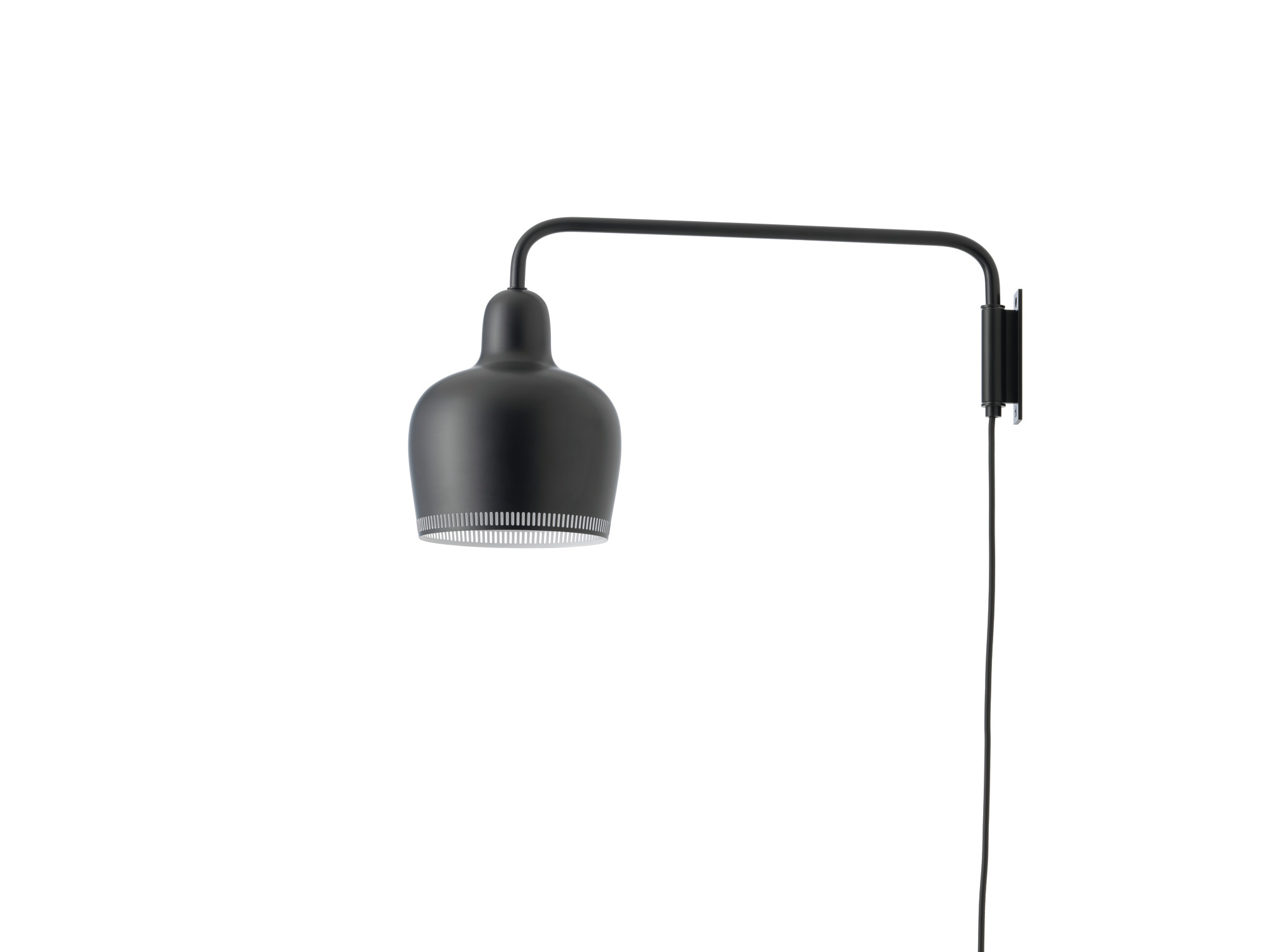 Schwarze Artek Golden Bell Wandleuchte A330S: Moderne Wandlampe für Wohnzimmer und Schlafzimmer.