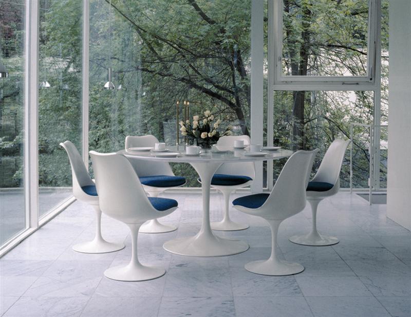 Tulip Chair Stuhl nicht drehbar Knoll International AUSSTELLUNGSSTÜCK
