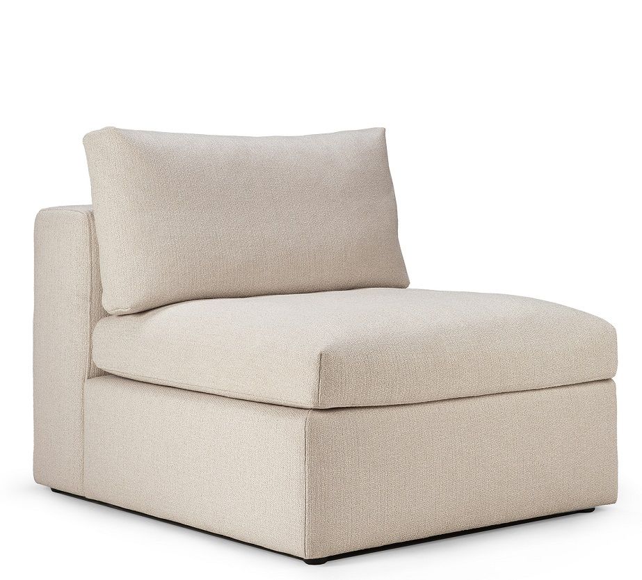 Mellow Sofa, 1-Sitzer, Off White, aus Eco Stoff von Ethnicraft. Bequemes, modernes Sofa.