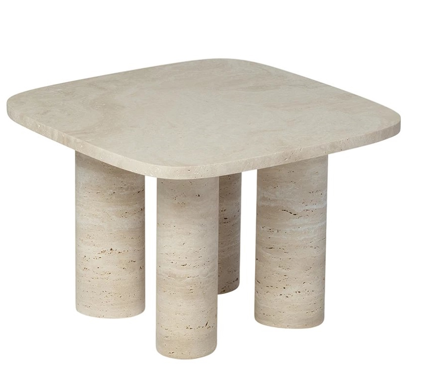Volos Beistelltisch B 52 x T 52 x H 54 cm Blomus Travertine