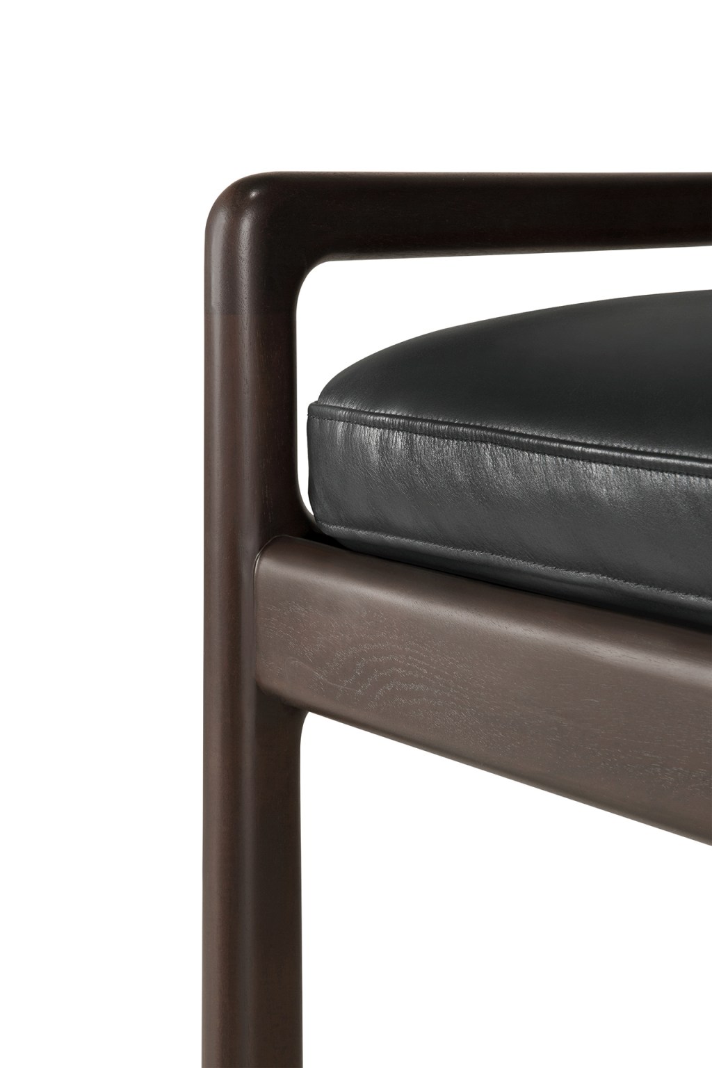 Jack Bench Bank mit Sitzpolster Leder schwarz Ethnicraft