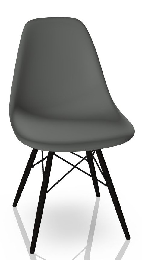 Eames Plastic Side Chair DSW Stuhl Vitra Ahorn schwarz-granitgrau