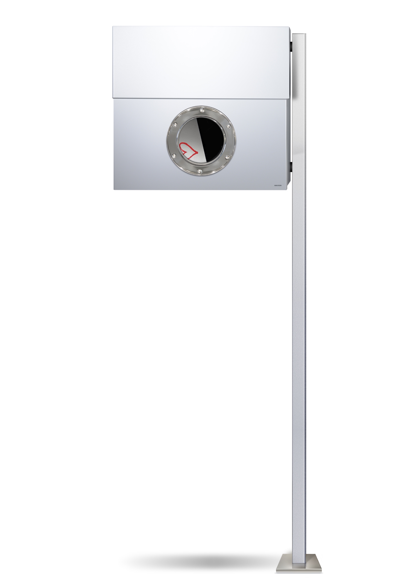 Stahl, weiß pulverbeschichtet inkl. Bodenständer/Pfosten