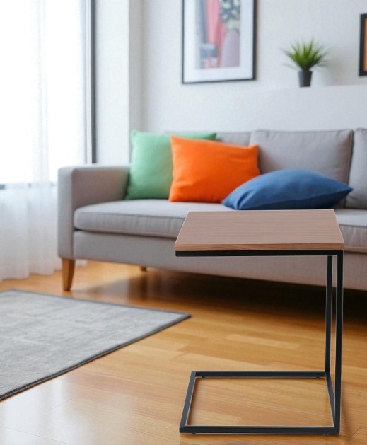 Flat Beistelltisch offen Schwarz / Eiche natur Jan Kurtz EINZELSTÜCK