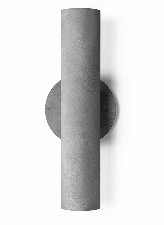 Graue Graypants Wandleuchte Sconce30 aus Zink, moderne Innenbeleuchtung für Wandmontage.