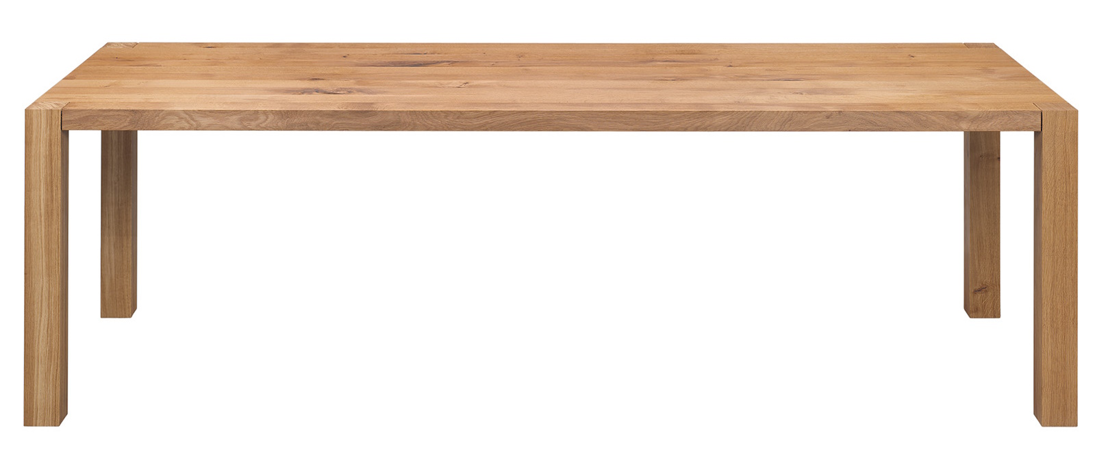 TA22 Holborn Tisch aus Eiche von e15, Esstisch aus Massivholz, natürliche Holzmaserung.