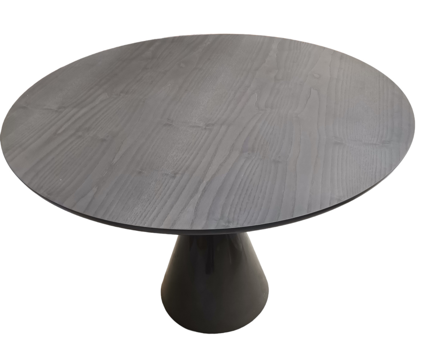 Anthrazitfarbener, runder Pion Esstisch von Sancal, ideal für moderne Esszimmer und Küchen. Einzelstück.