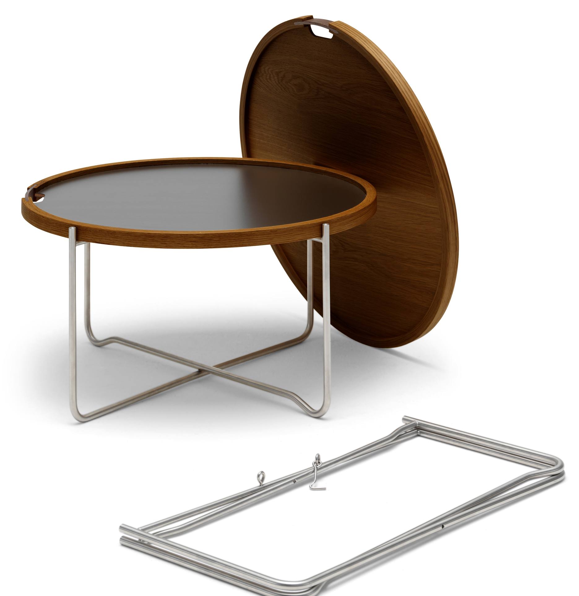 CH417 Tray Table Tisch Carl Hansen & Søn Platte Nussbaum /Umrandung Eiche (geölt)
