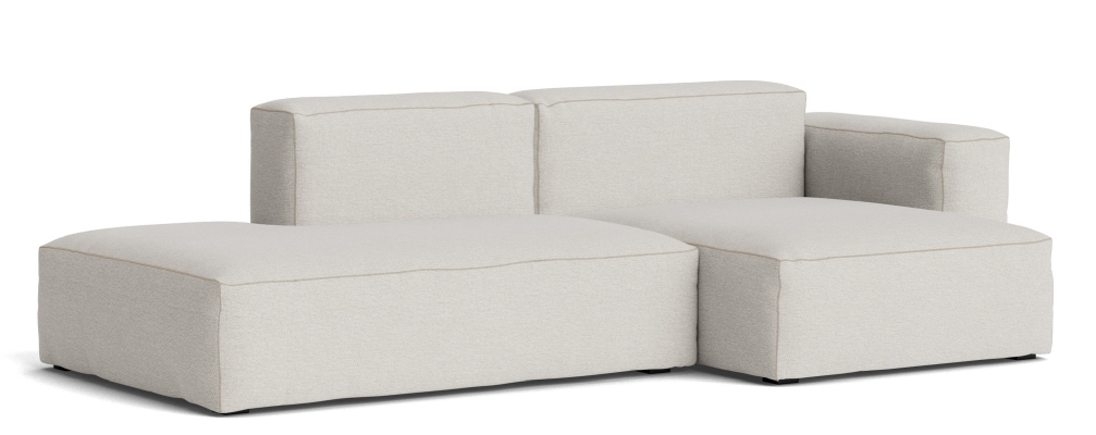 Beige Mags Soft Sofa mit Armlehne rechts. Modernes modulares Sofa im minimalistischen Design.