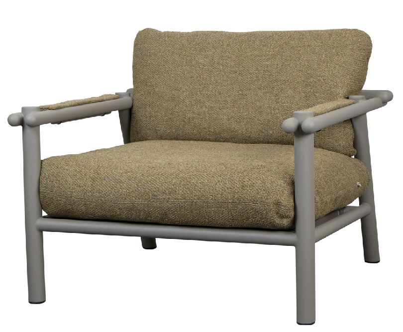 Sticks Lounge Chair Sessel Outdoor Cane-Line Gestell taupe / Kissen Turmeric yellow