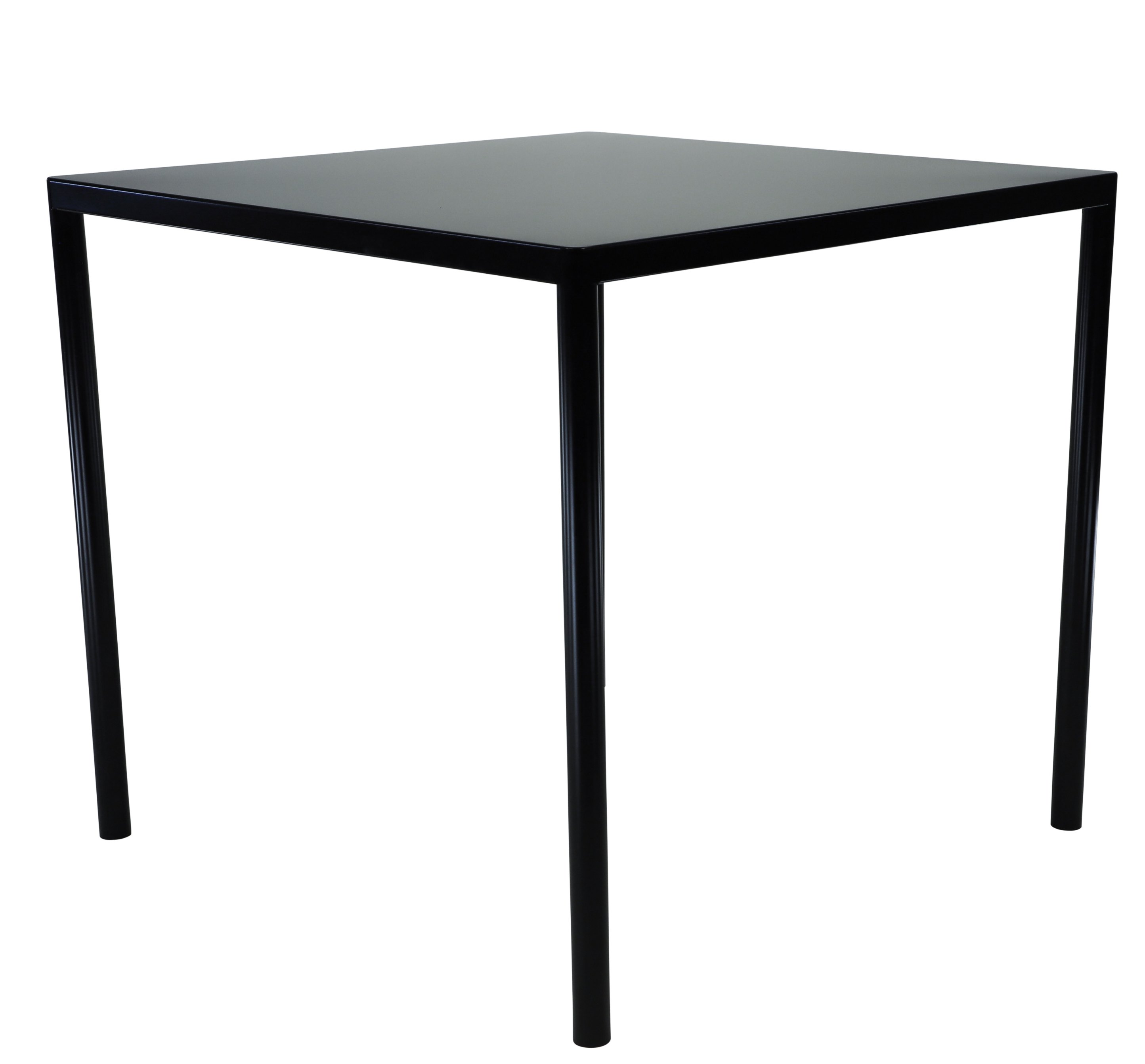 Schwarzer, quadratischer Jan Kurtz Live Tisch für den Außenbereich mit minimalistischem Design.