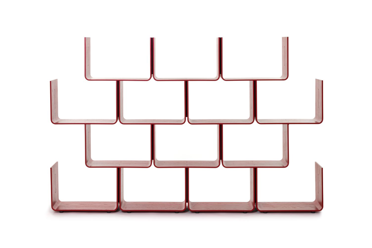 Rotes Elysée Regal von Magis, ein modulares Regalsystem für Wohnzimmer und Büro.