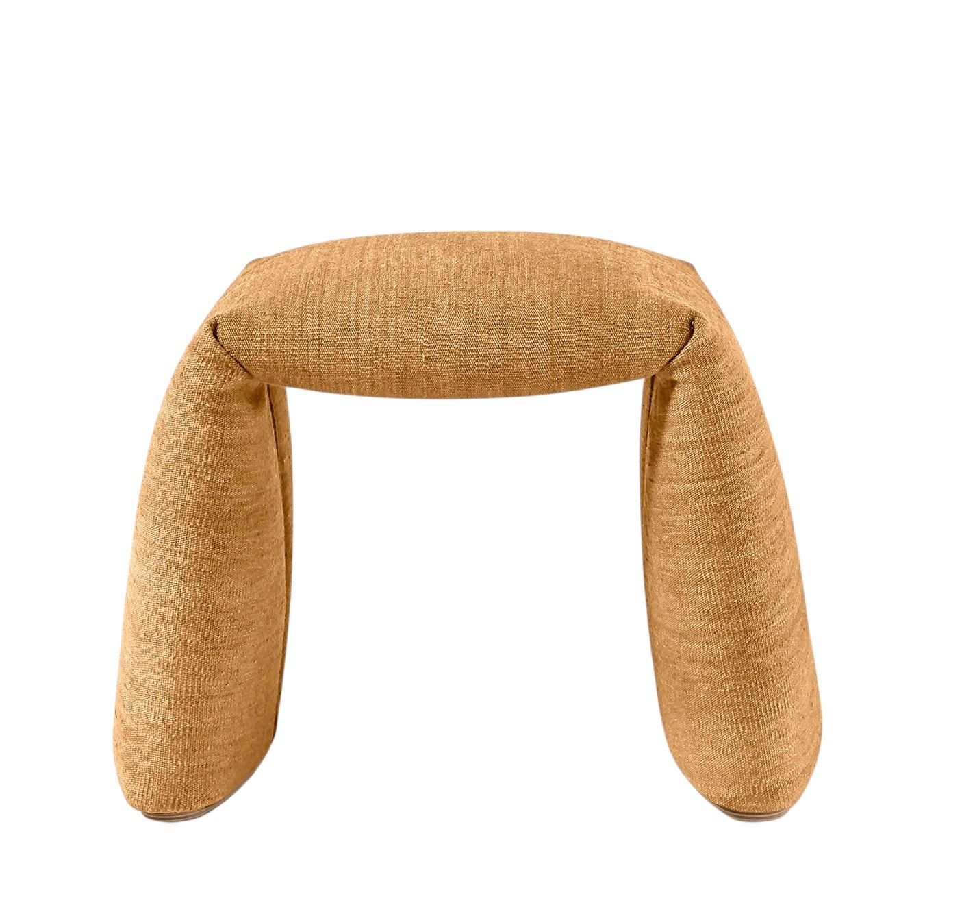 Nanimarquina Folded Colors Bank, goldfarbene Sitzbank für Wohnzimmer und Wartebereiche.