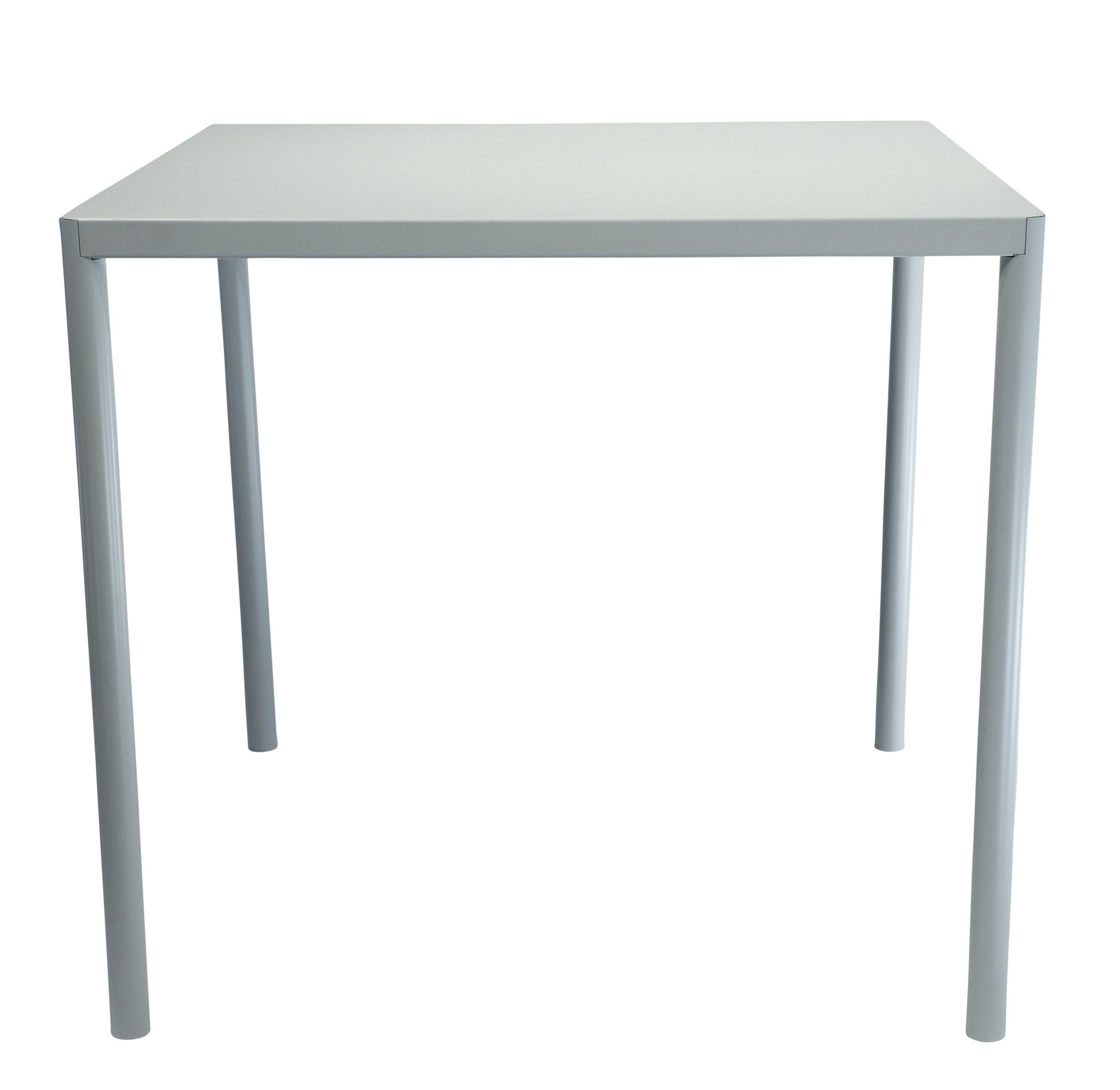 Weißer Jan Kurtz Live Tisch für den Außenbereich, quadratisch mit vier Beinen.