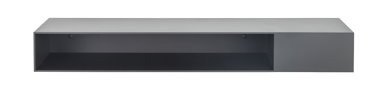 Graue Match Konsole von Schönbuch, modernes Wandregal für Flur und Wohnzimmer.