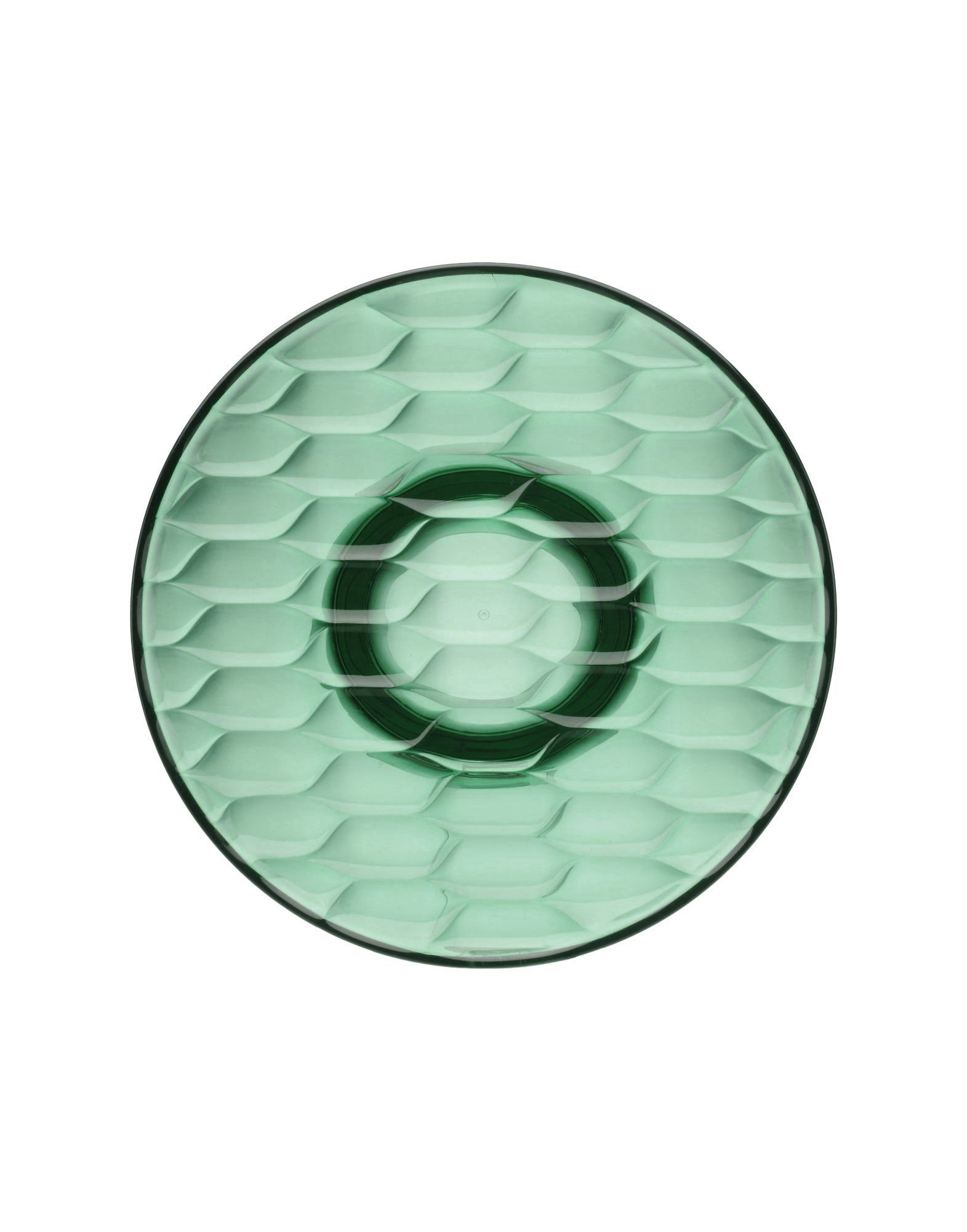 Grüner Jellies Coat Hangers Garderobenhaken von Kartell, runde Form mit Reliefmuster und Haken.