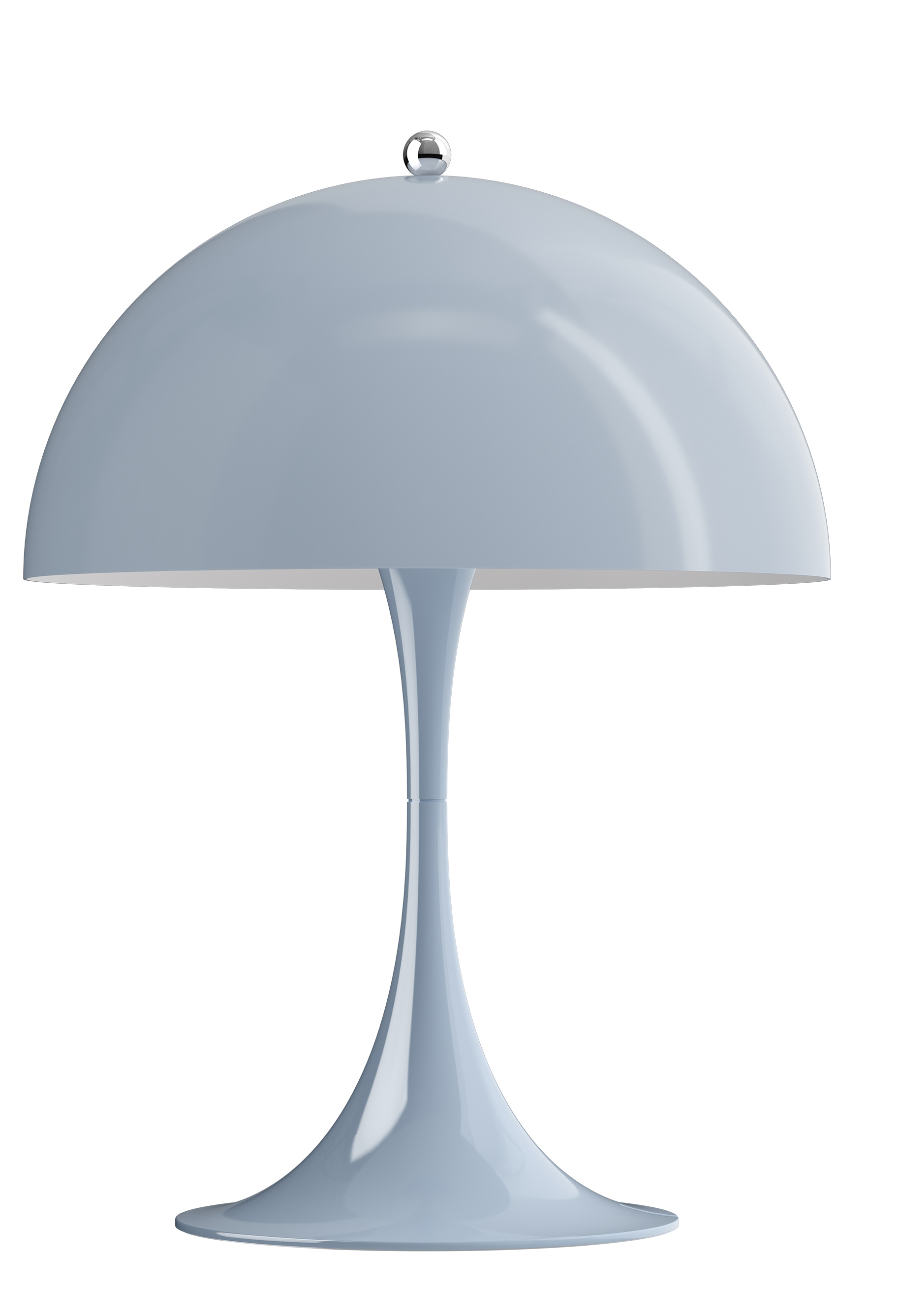 Panthella 250 Tischleuchte von Louis Poulsen in Opal Pale Blau. Design Lampe.