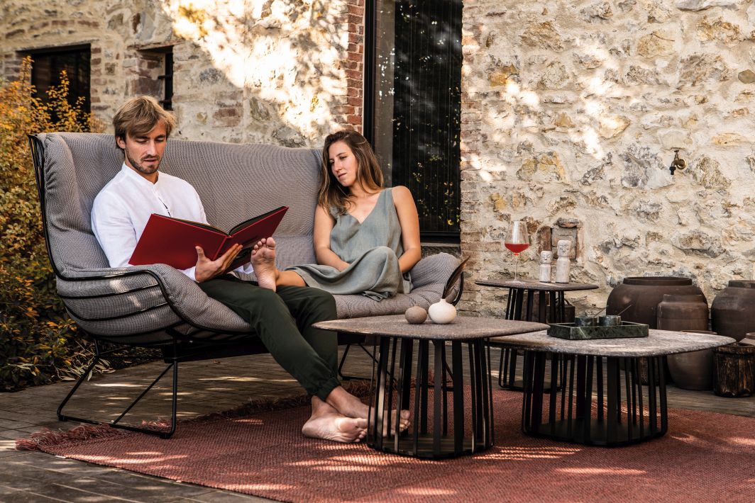 BC 09 Basket Outdoor Couch-/ Beistelltisch Janua