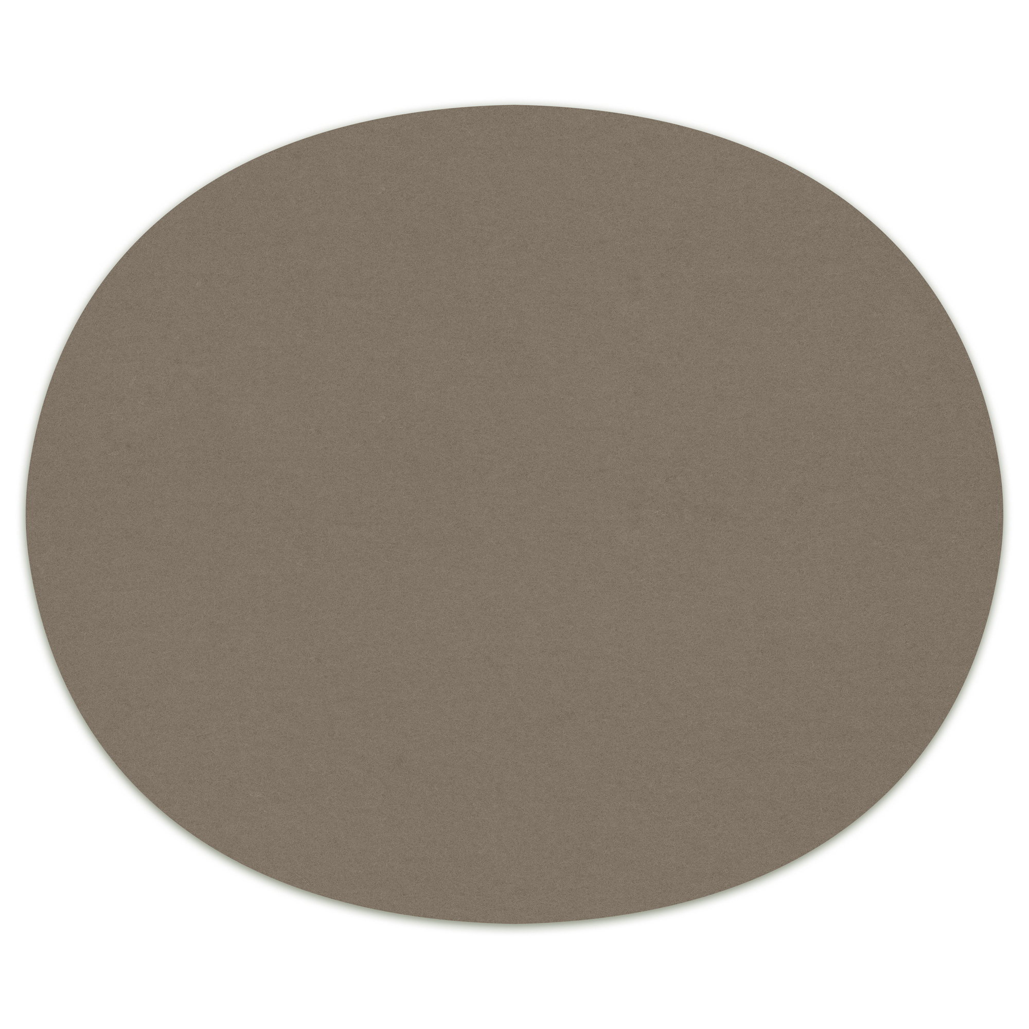 Runde, taupefarbene Filz Sitzauflage für Fritz Hansen Siebener Stuhl, Hey Sign.