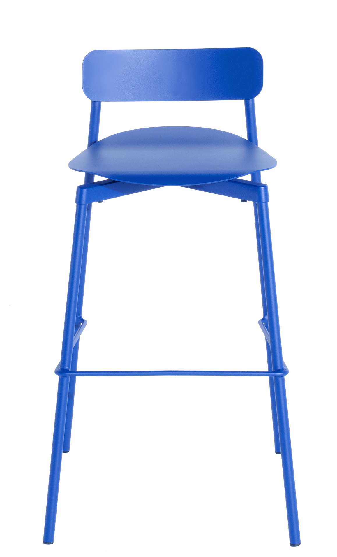 Blauer Fromme Barstool Barhocker von Petite Friture, Höhe 75 cm, modernes Design.
