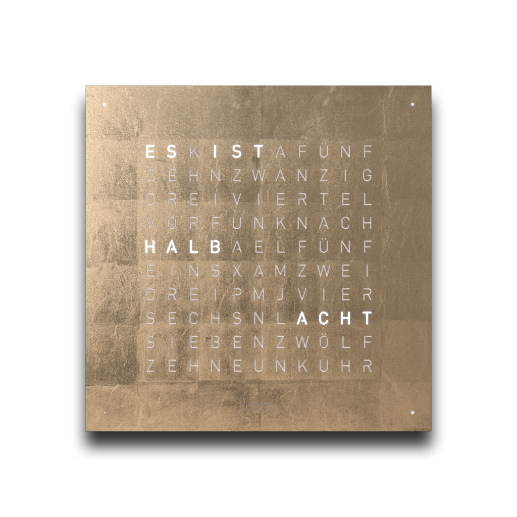 Frontcover für Earth 45 Wanduhr / Zeitobjekt Deutsch QLOCKTWO