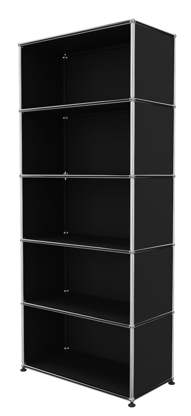 USM Haller Regal Offen H 179 cm Graphitschwarz - FAST DELIVERY