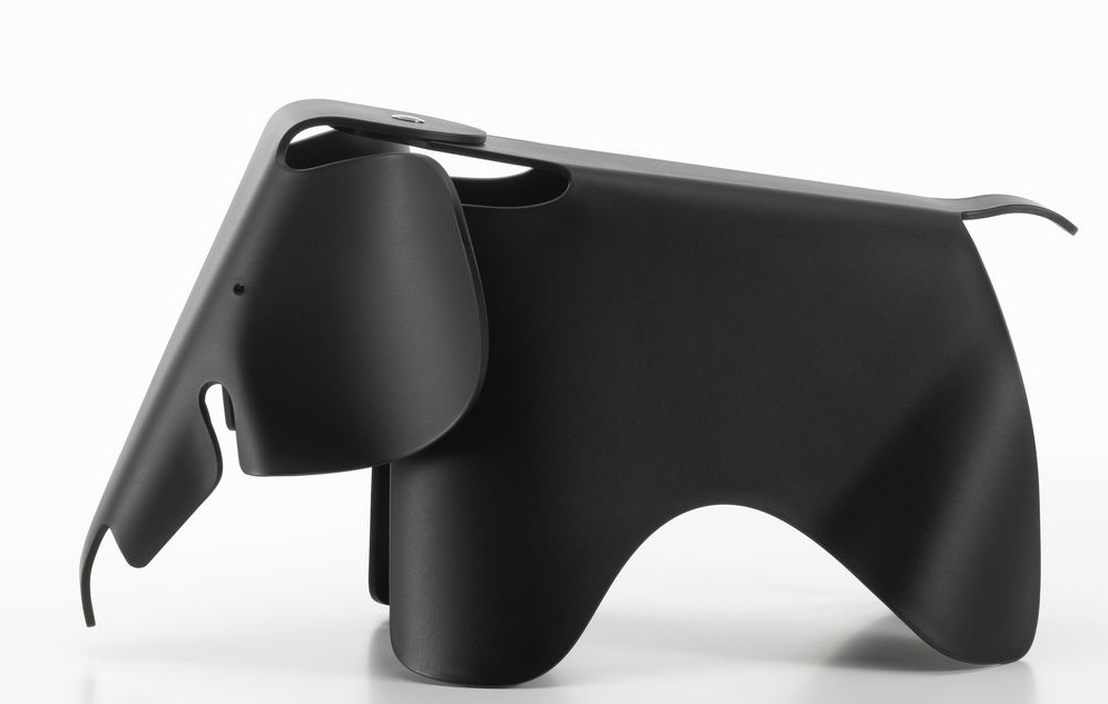 Eames Elephant Hocker RE Vitra Tiefschwarz