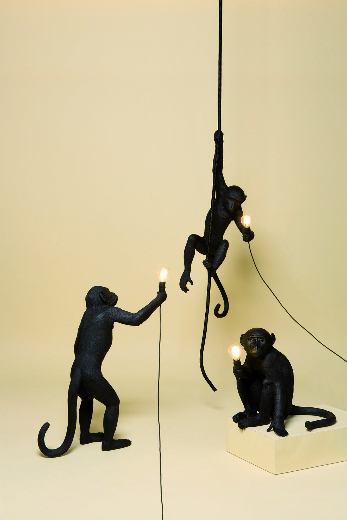 Monkey Lamp Black Pendelleuchte Seletti EINZELSTÜCK