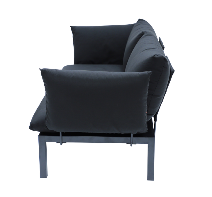 Fiam Domino Outdoor Sofa 2-Sitzer mit Armlehnen und Kissen Jan Kurtz