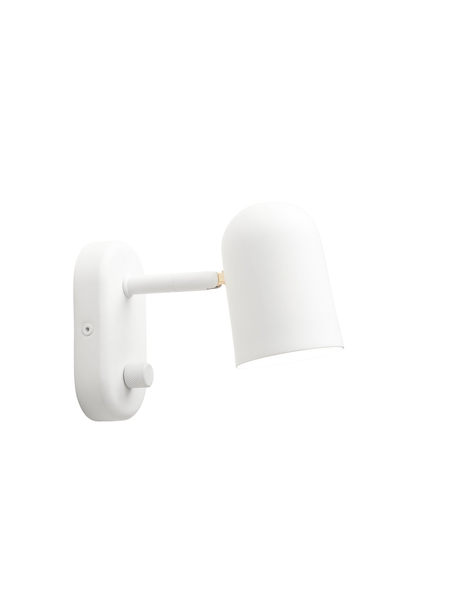 Weiße Buddy Wall Wandleuchte von Northern mit Dimmer für Schlafzimmer und Wohnzimmer.