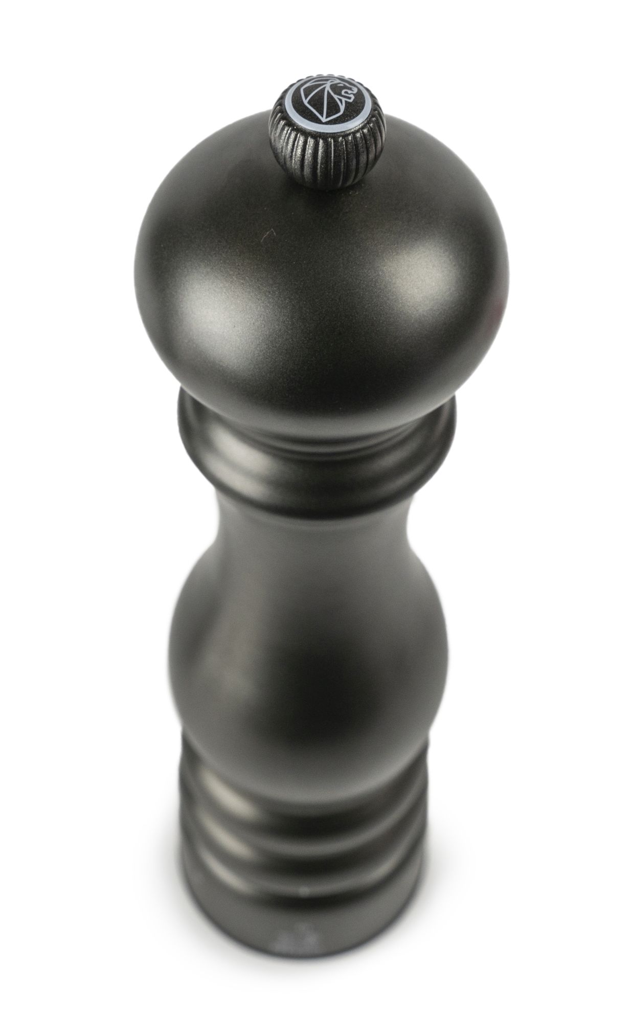 Nahaufnahme der Peugeot Paris Chef Salzmühle in Carbon, 22 cm, Einzelstück.