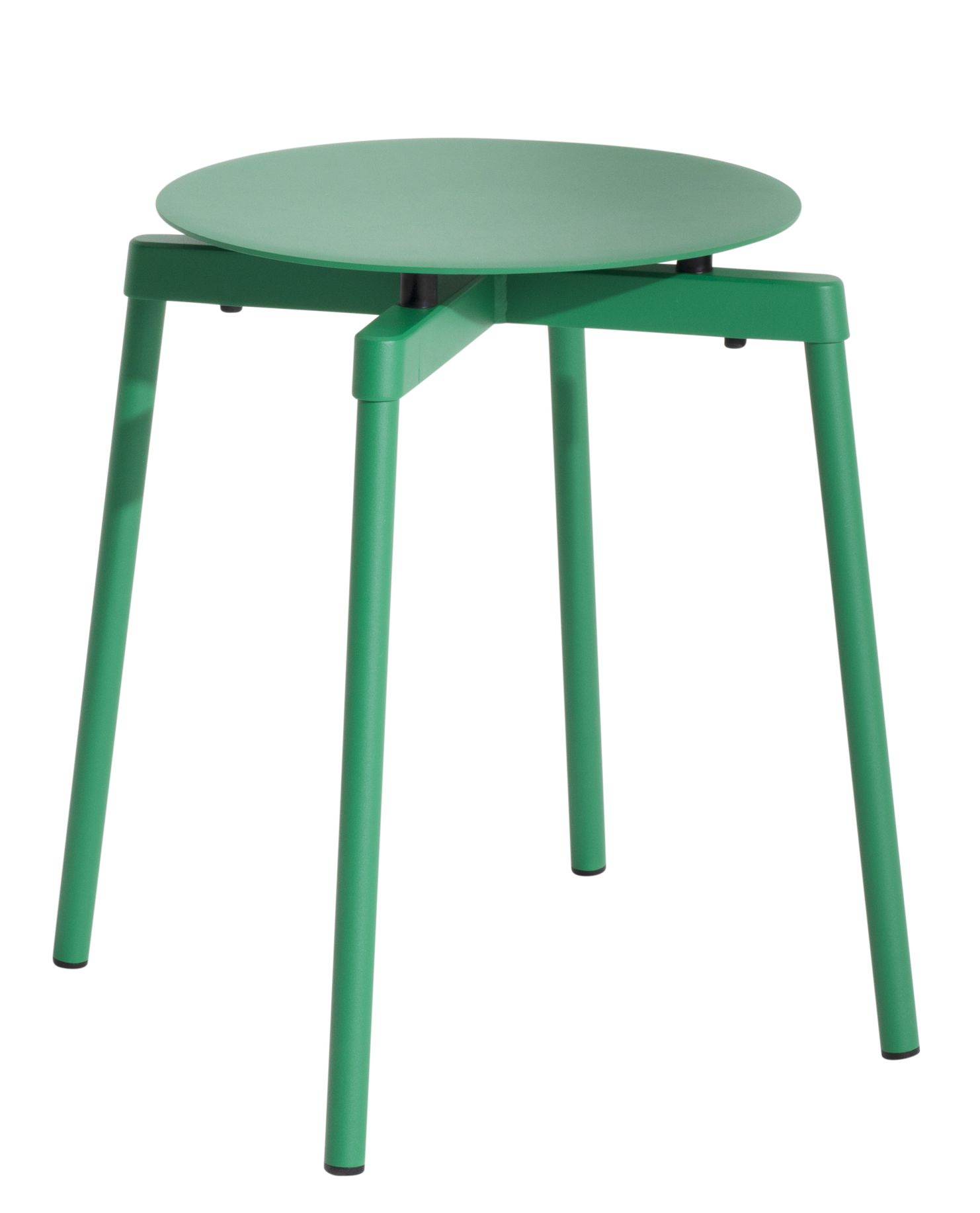 Mintgrüner Fromme Stool Hocker von Petite Friture. Moderner, runder Sitzhocker mit vier Beinen.