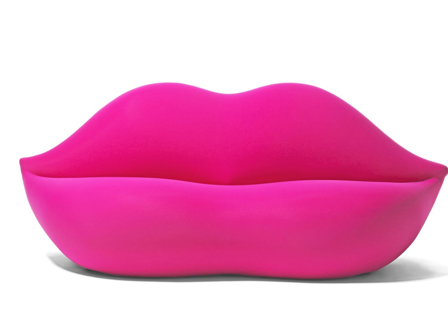 Pinkfarbenes Lippensofa, Gufram Stil, modernes Designmöbel für Wohnzimmer und Lounge, bequeme Sitzgelegenheit.