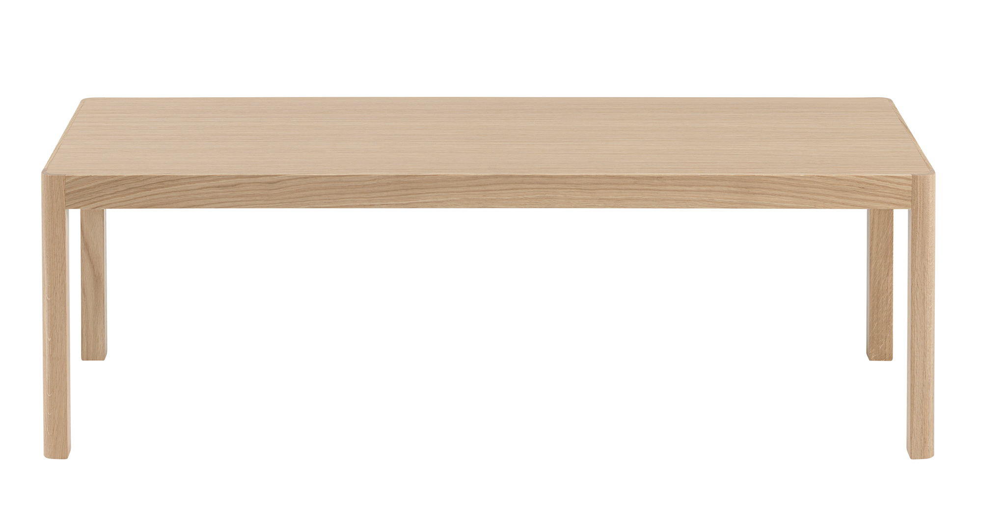 Muuto Workshop Coffee Table aus Eichenholz, rechteckiger Wohnzimmertisch für das moderne Wohnzimmer.