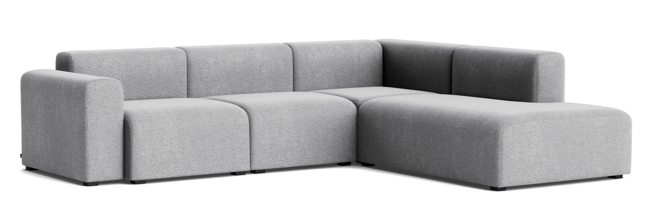 Graues Mags Sofa mit Eckkombination und Hallingdal Stoff, modernes Design für Wohnzimmer.