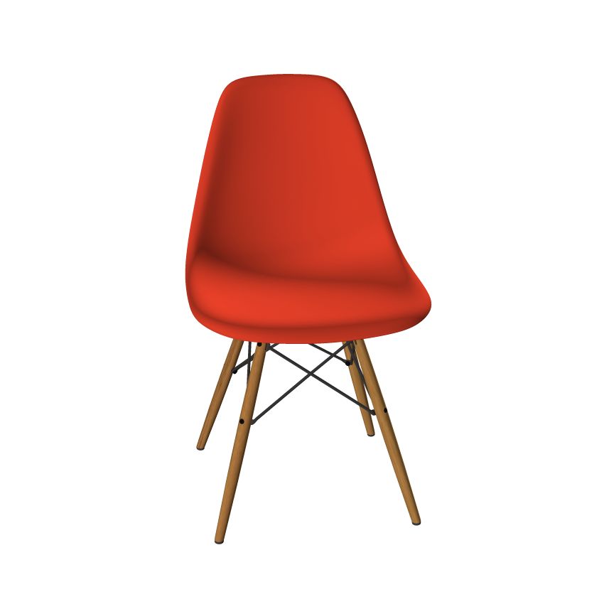 Eames Plastic Side Chair DSW Vitra Ahorn gelblich-Grün | VITRA