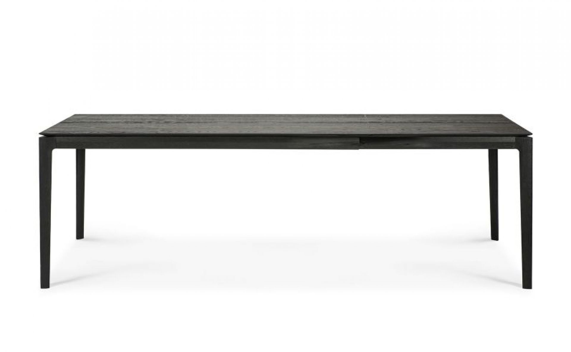 Bok Ausziehtisch aus Eiche in Schwarz von Ethnicraft, Esstisch mit geraden Beinen.