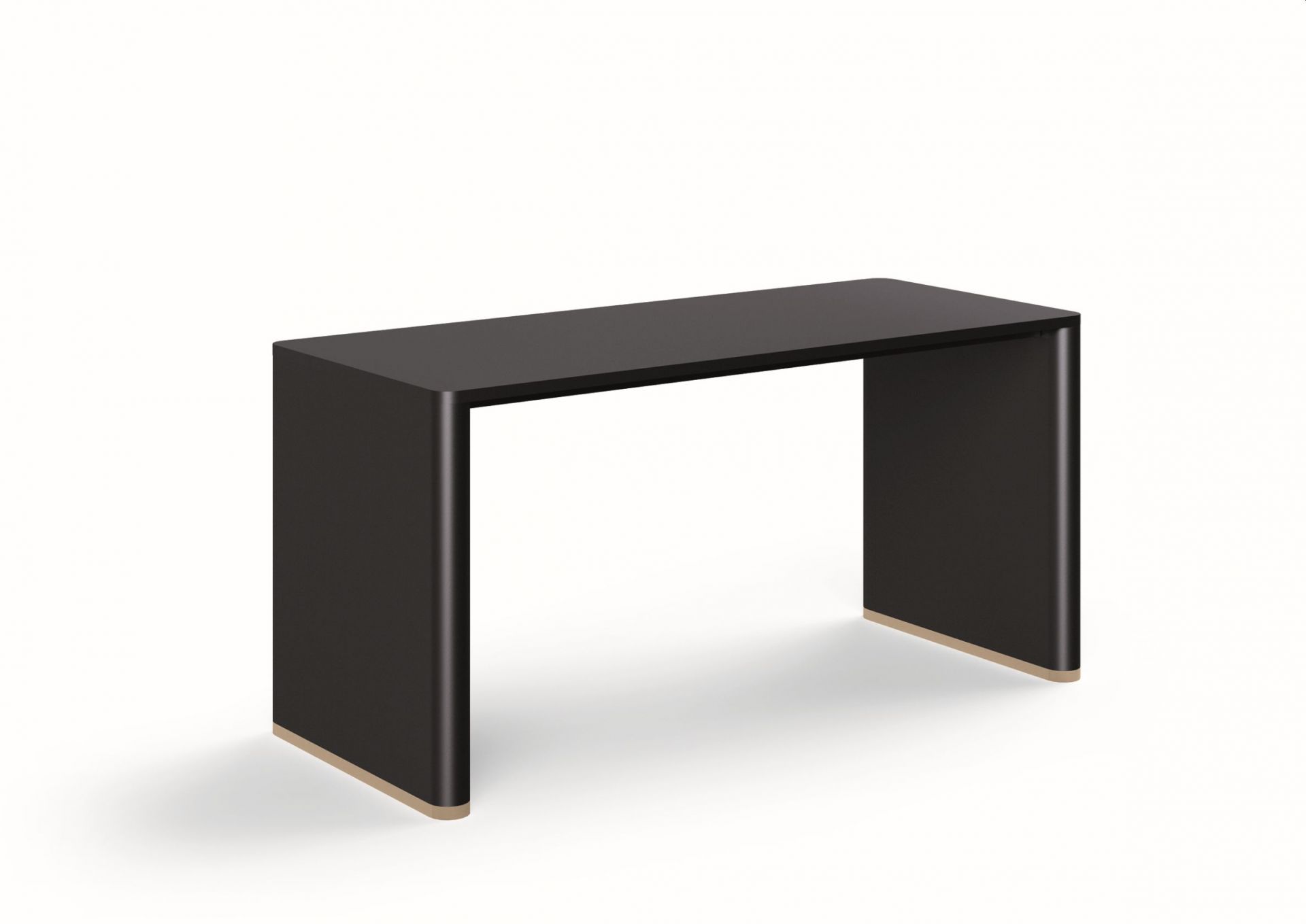 Schwarzer T50-2 Schreibtisch von Müller Möbelfabrikation. Moderner Bürotisch mit minimalistischem Design für Arbeitszimmer und Büro.