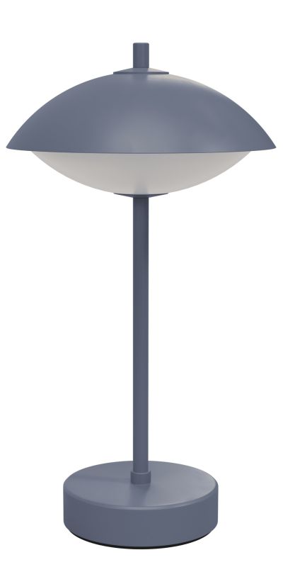 Clam Tischleuchte in Dusk Blue von Fritz Hansen: Moderne, tragbare Akkuleuchte für Innenräume.