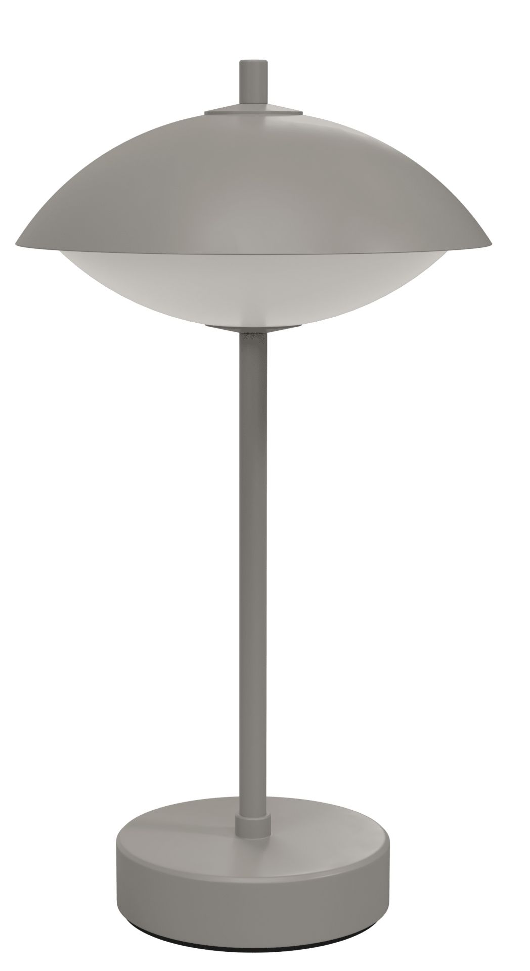 Graue Clam Tischleuchte von Fritz Hansen, eine moderne Akkuleuchte für den Innenbereich.