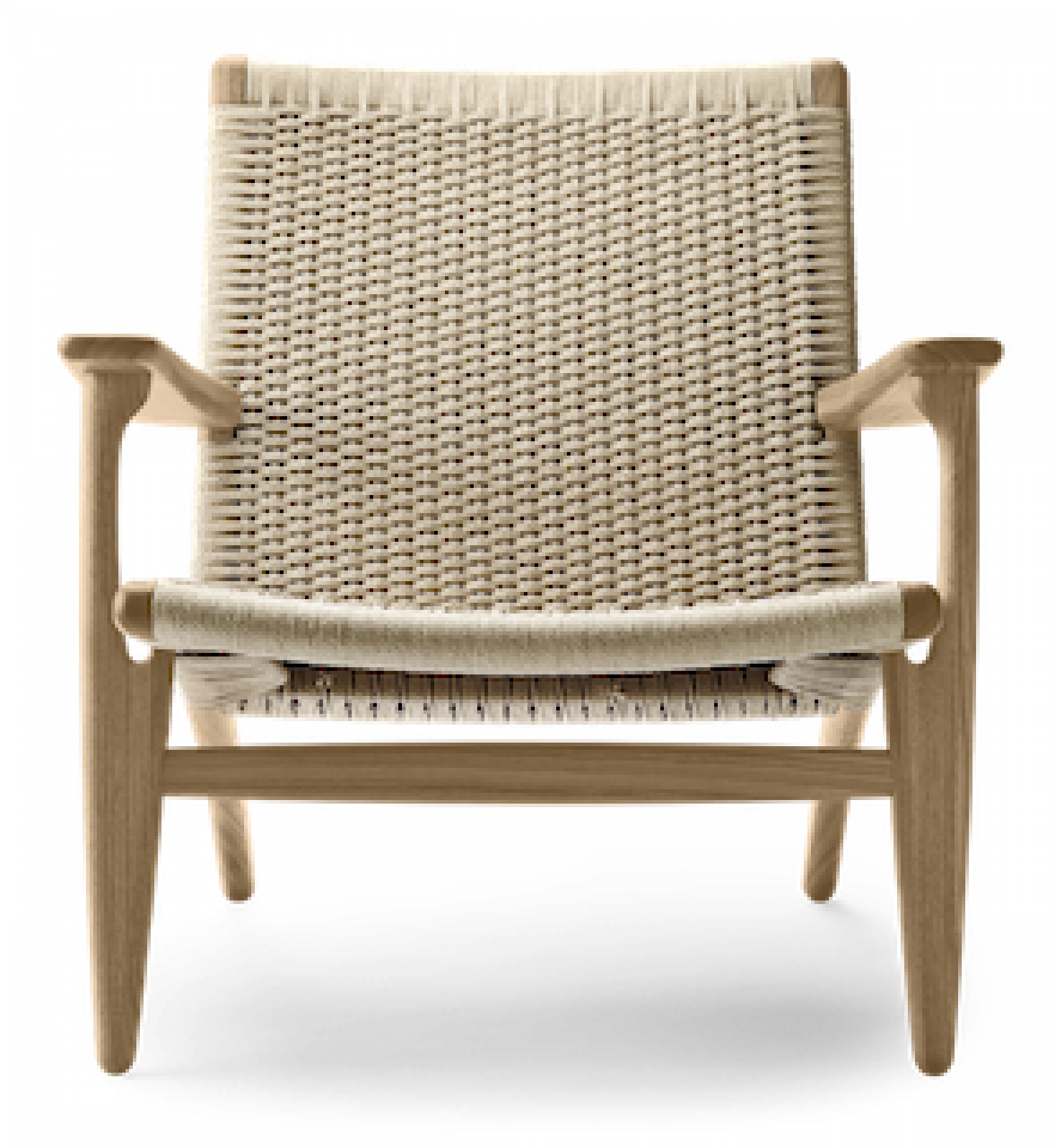 CH25 Lounge Sessel von Carl Hansen & Søn: Geölte Eiche mit geflochtener Sitzfläche. Designklassiker.