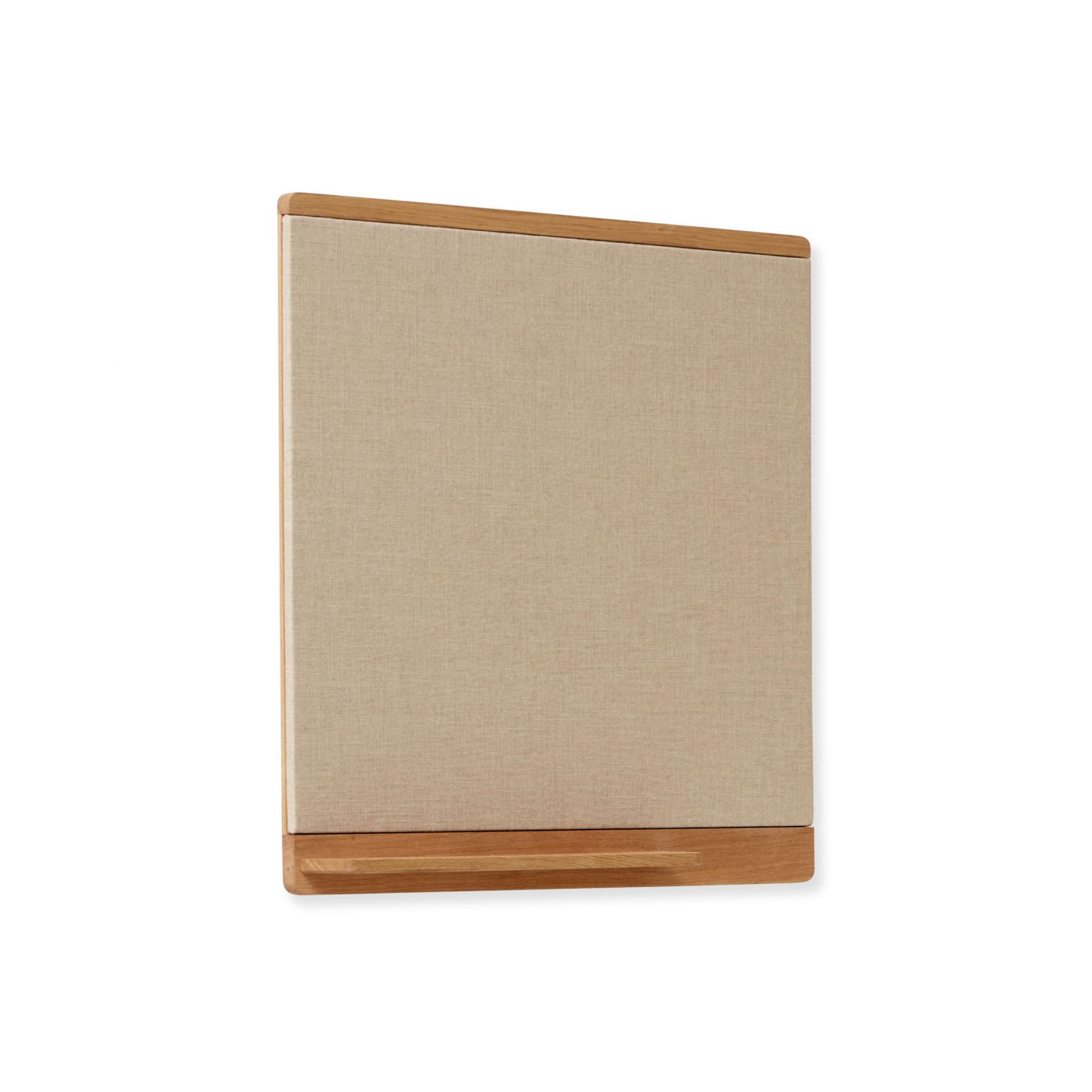 Rim Pinnwand mit Holzrahmen und Ablage, beige Stoffbespannung für Büro und Zuhause.
