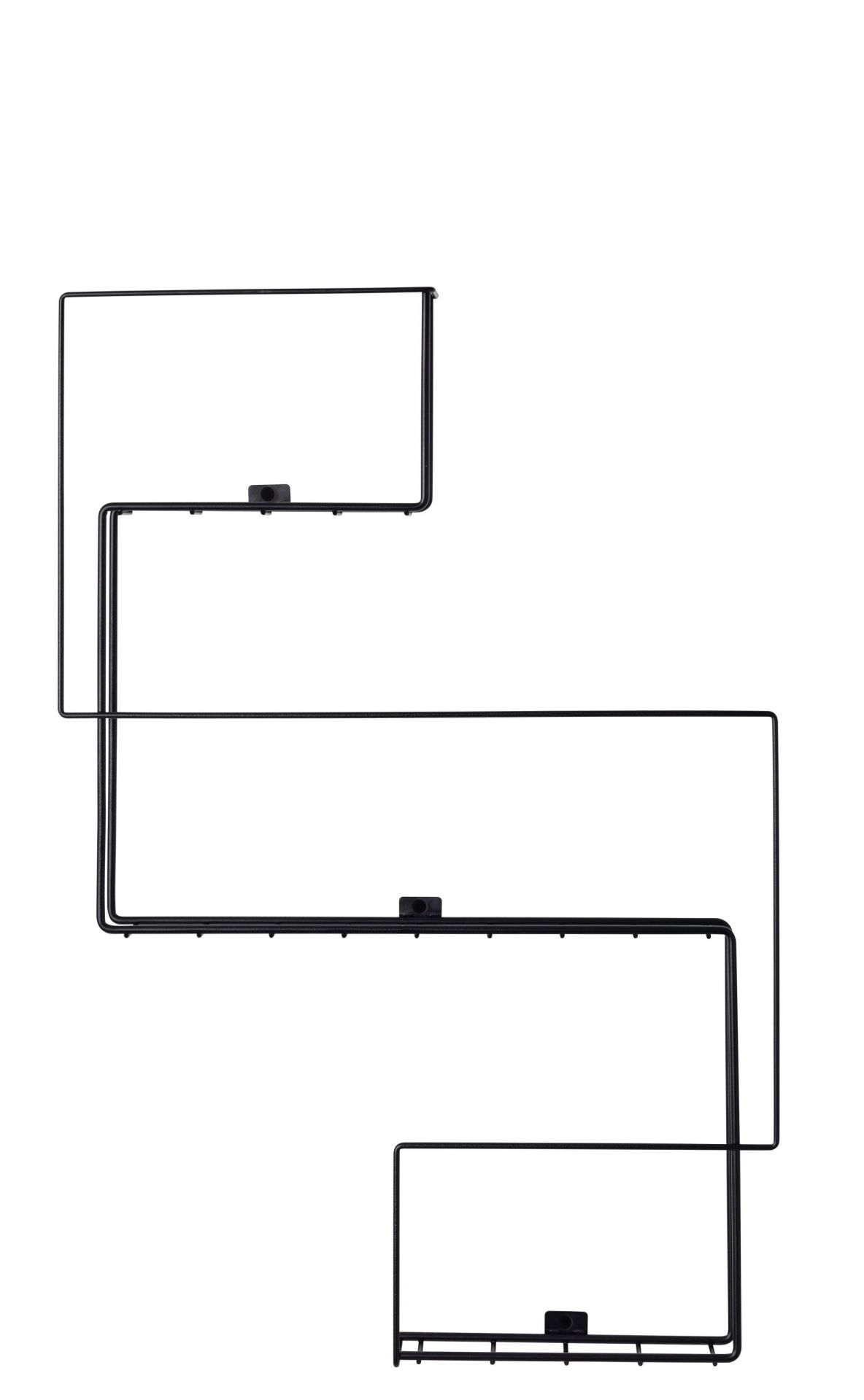 Schwarzer Schönbuch Revue Wand Zeitungs- und Prospekthalter aus Metall, modernes Design für Zeitschriften und Prospekte.