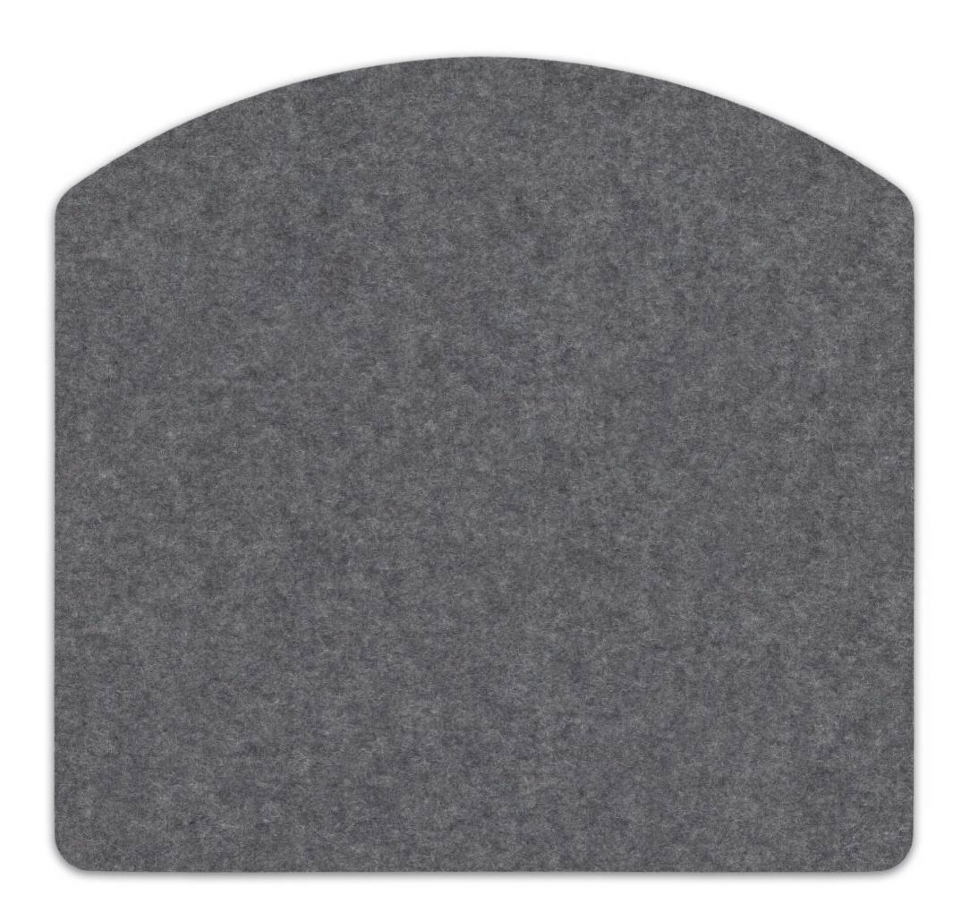 Anthrazitfarbene Filz Sitzauflage für Thonet S 43 Stuhl, Hey Sign EINZELSTÜCK, quadratisch mit abgerundeter Oberseite.