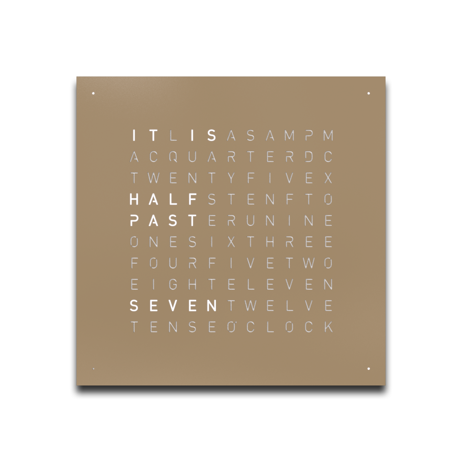 Frontcover für Earth 45 Wanduhr / Zeitobjekt Englisch QLOCKTWO