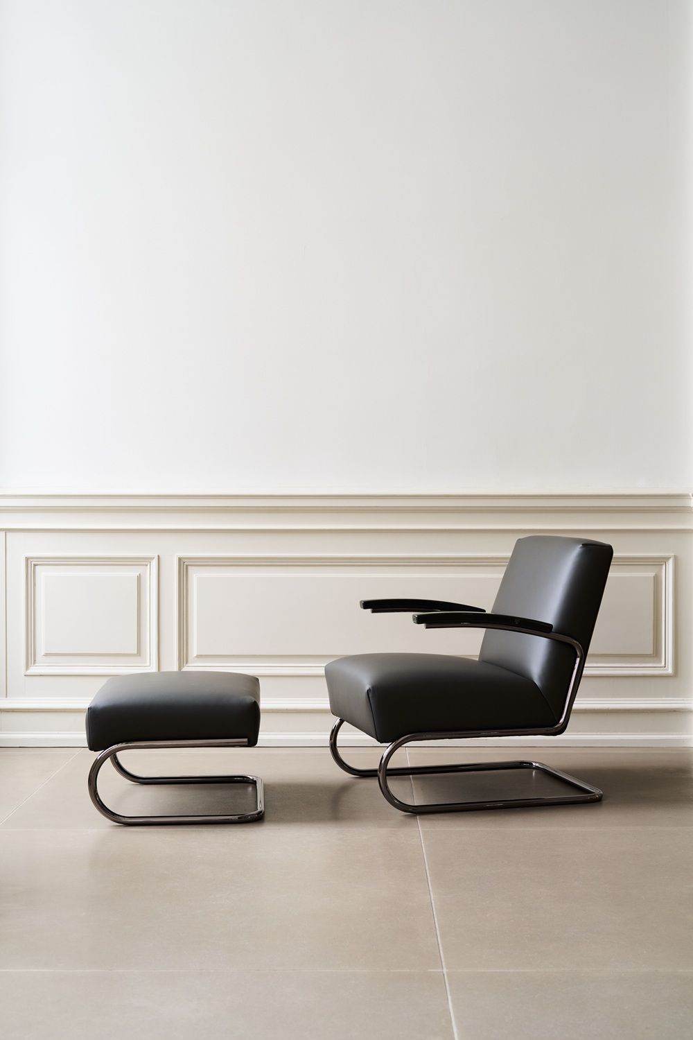JS. Thonet by Jil Sander S 411 H / S411 H Ottoman Nordic Thonet