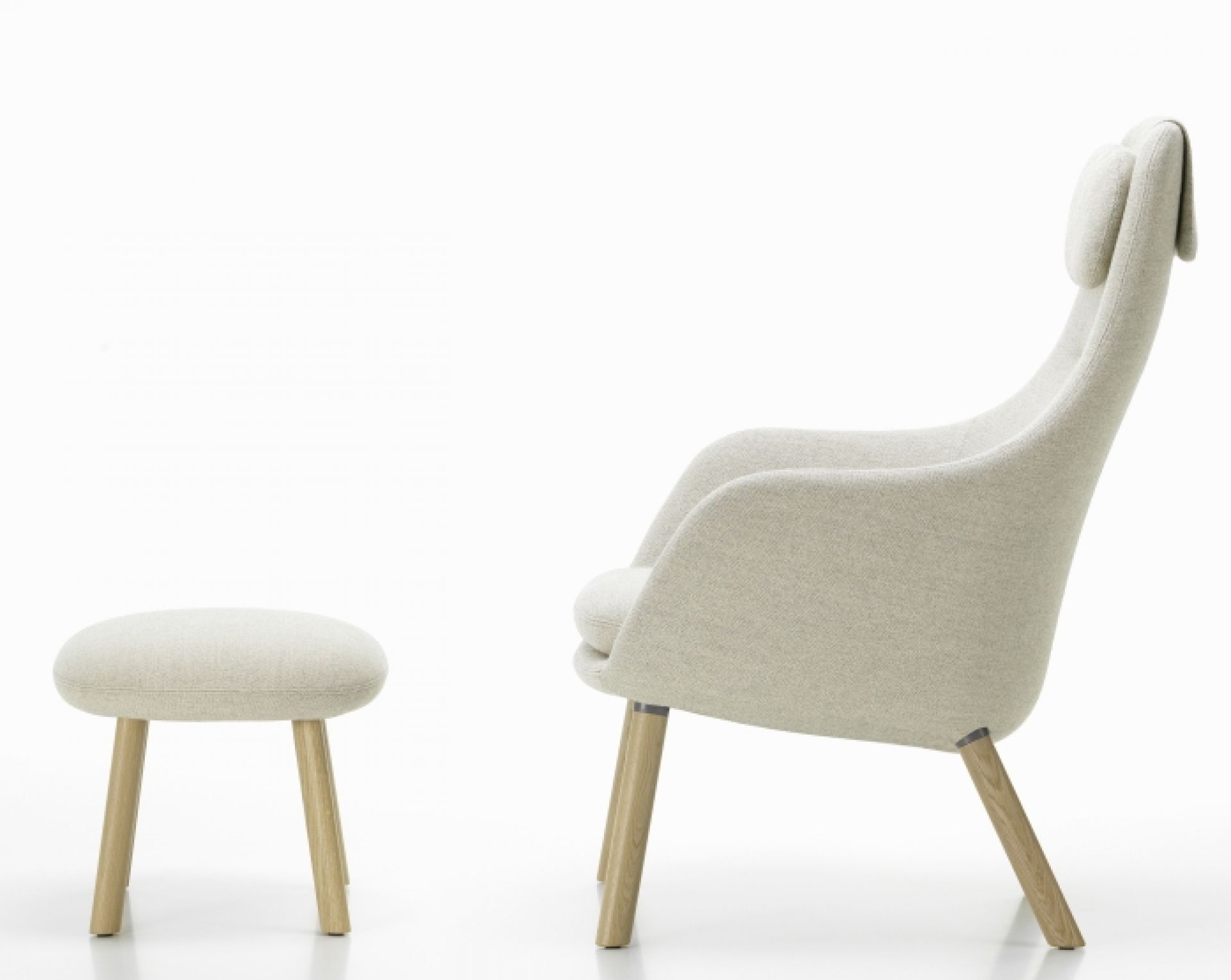 Hal Lounge Chair Sessel + Ottoman Sitzkissen lose Vitra