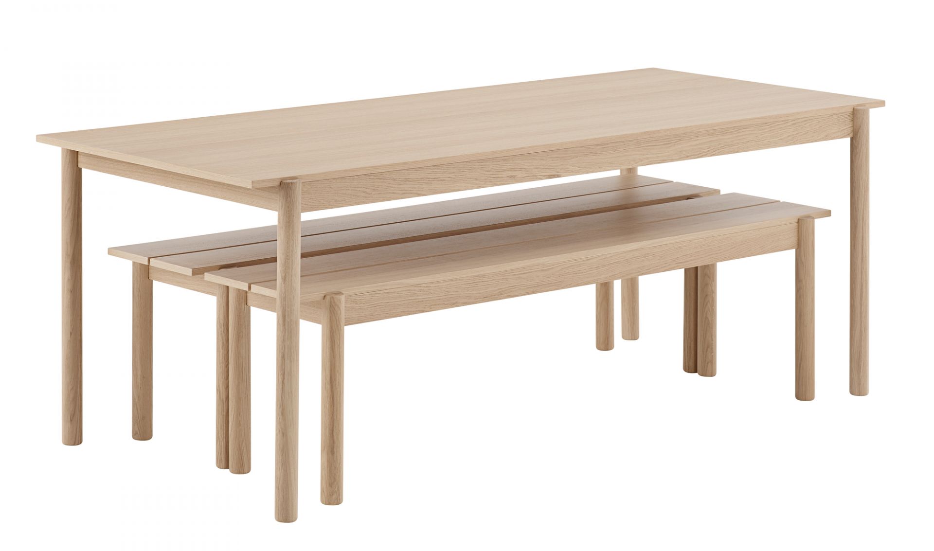 Linear Wood Bench Bank 170x34 cm Muuto