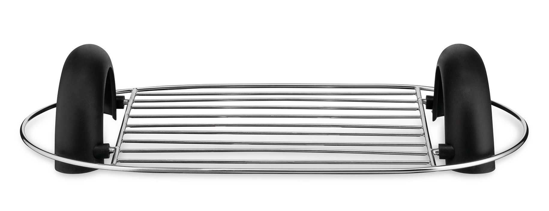Alessi Toru Brioche-Wärmegrill NE03BW Ersatzteil: Metallgrill mit schwarzen Halterungen für Brioche.