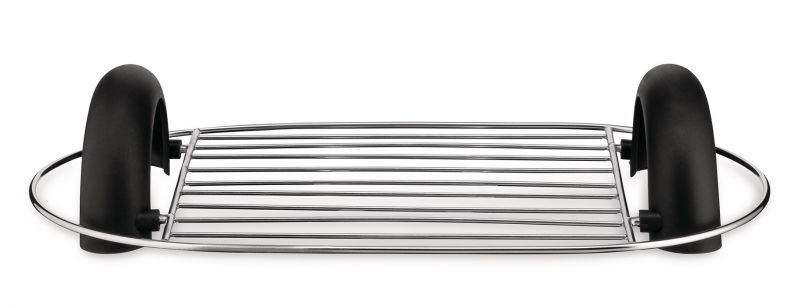 Alessi Toru Brioche-Wärmegrill NE03BW Ersatzteil: Metallgrill mit schwarzen Halterungen für Brioche.